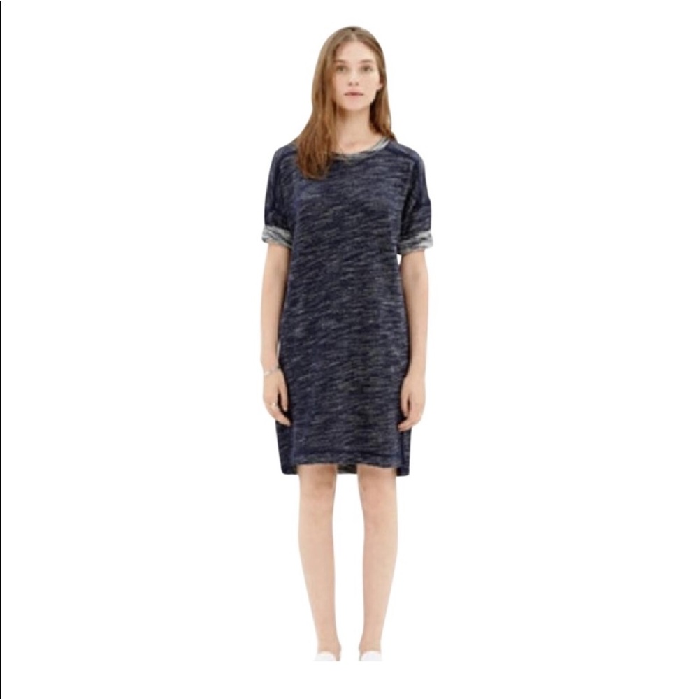 Madewell - Knit Textured Sweatshirt Dress Pockets